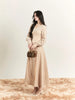 Dignified heroine polka dot extra thick chenille double-sided velvet champagne French romantic vintage dress