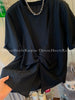 Plus Size Women's Summer New-Style Bow Short-Sleeve T-Shirt Fits 331 lb
