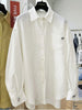 Plus Size Women's Casual Embroidered Long-Sleeve Relaxed Fit Shirt Fits 331 lb