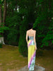 Heat Wave Patterned Skirt Forest-Style Beach Vacation Halter Neck Slit Maxi Dress Retro Lazy Outfit