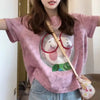 Plus Size Women's Summer Design Printed Short-Sleeve Relaxed Fit T-Shirt