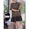 Plus Size Summer Design Patchwork Short-Sleeve T-Shirt Fits 331 lb