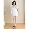 Plus Size Women's Summer Casual Short-Sleeve Relaxed Fit Two-Piece Set Fits 331 lb