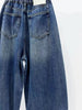 Plus Size Women's Vintage Casual Denim Relaxed Fit Pants Fits 331 lb