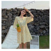 Plus Size Women's Summer French-Style New-Style Short-Sleeve Dress