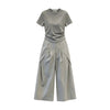Plus Size Women's Summer Elegant Casual Two-Piece Set
