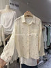 Plus Size Fashionable Casual Embroidered Shirt Fits 331 lb