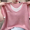 Plus Size Women's Summer Casual Knitted Relaxed Fit Sweater Fits 88-331 lb