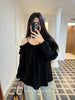 Plus Size Women's Design Short-Sleeve Relaxed Fit Shirt Fits 331 lb