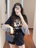 Plus Size Women's Summer Fashionable New-Style Lace Patchwork Short-Sleeve Relaxed Fit T-Shirt Fits 331 lb