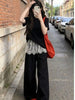 Plus Size Women's Summer New-Style Lace Patchwork Relaxed Fit Two-Piece Set Fits 331 lb