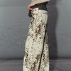 Leopard Print Patchwork Wide Leg Jeans Casual Pants