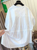 Plus Size Women's Summer Casual Short-Sleeve Puff-Sleeve Relaxed Fit Shirt Fits 88-331 lb