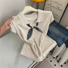 Plus Size Women's Summer New-Style Casual Knitted Short-Sleeve Relaxed Fit Sweater Fits 331 lb