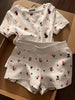 Plus Size Women's Summer Casual Printed Short-Sleeve Two-Piece Set Fits 331 lb