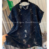 Plus Size Women's Summer New-Style Casual Design Chiffon Short-Sleeve Relaxed Fit Blouse Fits 331 lb