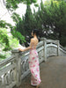Wanxiang Huayu Skirt Spring Garden Light Pink Mesh New Chinese Style Halter Dress