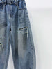 Plus Size Women's Summer Vintage Casual Denim Relaxed Fit Pants