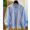 Plus Size Fashionable New-Style Embroidered Long-Sleeve Shirt Fits 331 lb