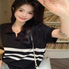 Plus Size Women's Summer Casual Knitted Short-Sleeve Relaxed Fit Sweater Fits 88-331 lb