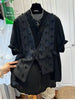 Plus Size Women's Summer Casual Chiffon Short-Sleeve Relaxed Fit Blouse Fits 331 lb