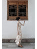 Apricot Dew Moonlight Dress - Gentle and Elegant Chinese Bow Tie Backless Strap Long