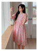 Plus Size Summer New-Style Floral Short-Sleeve Relaxed Fit Dress Fits 331 lb