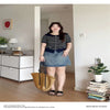 Plus Size Women's Summer Knitted Short-Sleeve Sweater Fits 88-331 lb