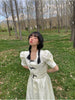 Chinese Style Set with Frog Buttons New Texture White Elegant Retro Dress Not Restocked After Sold Out