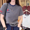 Plus Size Women's Summer New-Style Design Embroidered Short-Sleeve T-Shirt Fits 331 lb