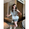 Plus Size Women's Summer New-Style Lace Patchwork Short-Sleeve Relaxed Fit T-Shirt Fits 331 lb