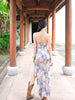 Yan Ting Yun Jia Skirt Moonlight Cool and Elegant New Chinese Style Irregular Fitted Strapless Dress