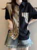 Plus Size Women's Summer New-Style Short-Sleeve Relaxed Fit Shirt Fits 331 lb