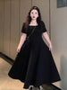 Plus Size Summer French-Style Dress Fits 265 lb