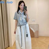 Plus Size Women's Fashionable Embroidered Short-Sleeve Relaxed Fit T-Shirt Fits 331 lb