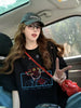 Plus Size Women's Summer Embroidered Printed Short-Sleeve Relaxed Fit T-Shirt