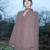 Warm Brown Set Autumn Stroll Skirt Lazy Elegant Relaxed Retro Two-Piece Sweater Cardigan