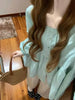 Plus Size Women's French-Style New-Style Long-Sleeve Puff-Sleeve Relaxed Fit Shirt Fits 331 lb