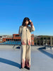 Mud Halo Shibori Suit Turmeric Loose Handmade Flame Silhouette Blazer + Trousers