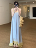 Plus Size Women's Summer French-Style Elegant Floral Chiffon Camisole Dress Fits 331 lb