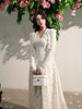 Renaissance Romance Understated Chic Sophisticated Lace Early Spring Elegant Dress