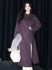 Mid-length coat gentle cozy and elegant vibe capturing the sophisticated aura of a Beijing socialite