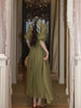 Summer Moss Linen and Lace Delicate Fresh and Gentle Design Dress