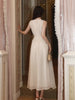 Summer Jasmine Linen Lace Elegant and Fresh Gentle and Cozy Design Dress