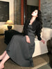 Chic Era Double Collar Waist-Cinching Sophisticated Minimalist Elegant Dress