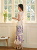 Sexy little woman iris retro charm purple printed dress
