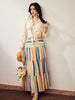 Chiang Mai Limited Thailand Randç©¿æ­Vacation Color Striped Retro Skirt