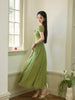 Tinkerbellç²¾çµ Gentle Walking Light Bulb Sweet Waist Fairy Dress Tea Break Long