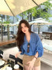 Plus Size Women's Elegant Casual Long-Sleeve Relaxed Fit Shirt Fits 331 lb