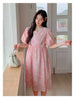 Plus Size Summer New-Style Floral Short-Sleeve Relaxed Fit Dress Fits 331 lb